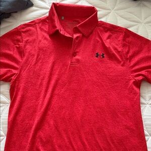 Under Armour Men's Bright Red Polo